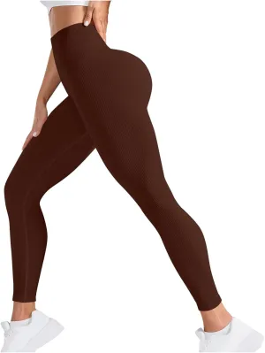 Butt Lifting Leggings for Women Tummy Control Seamless Leggings Booty High Waisted Workout Yoga Fitness Pants
