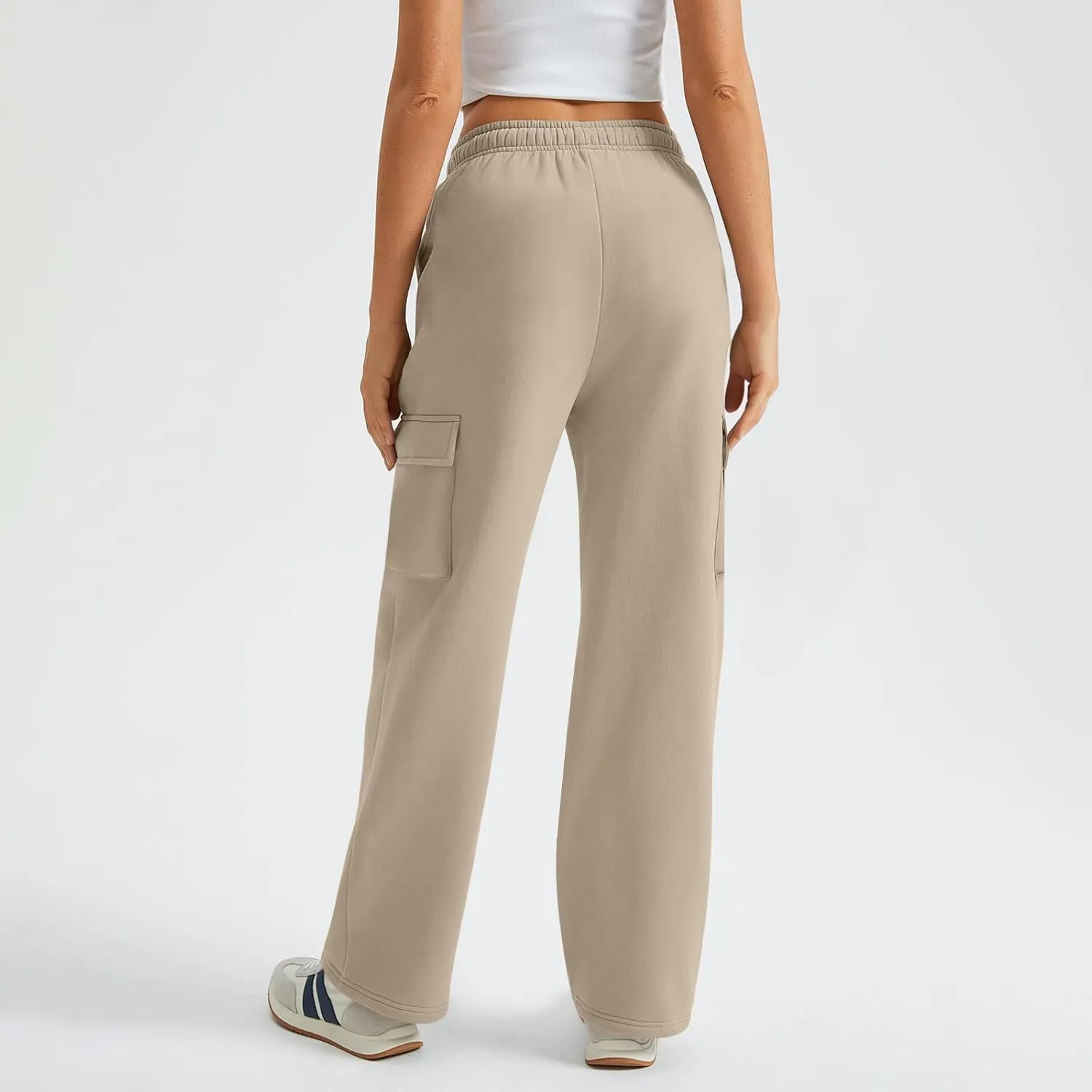 Cargo Sweatpants for Women Fleece Lined Workout Baggy Wide Leg Pants Casual Trendy Thermal Comfy Lounge Pants
