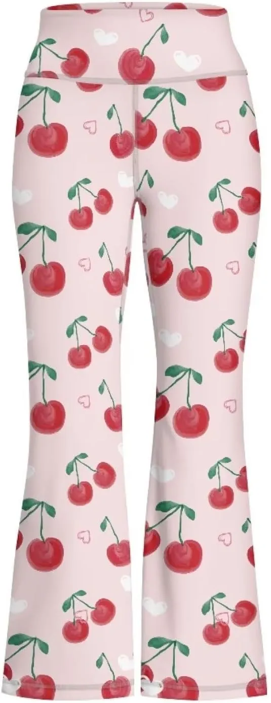 Girls Flare Legging Stretch High Waist Cross Yoga Pants Casual Bootcut Stretch Sports Sweatpants for 5-14 Teens