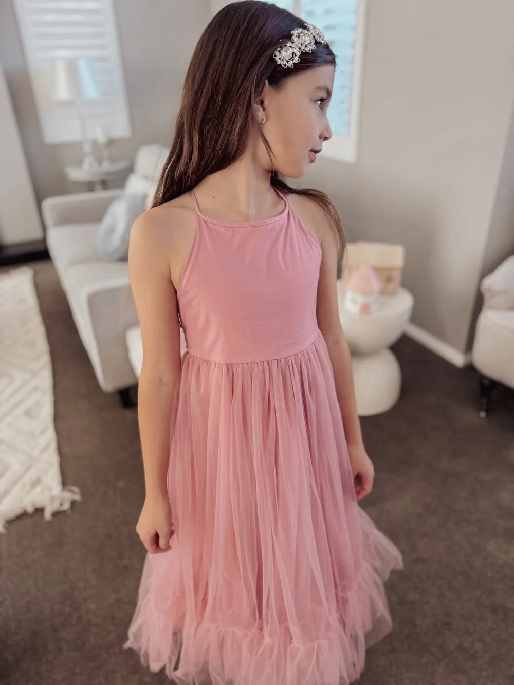 Junie Dusty Rose Girls Dress