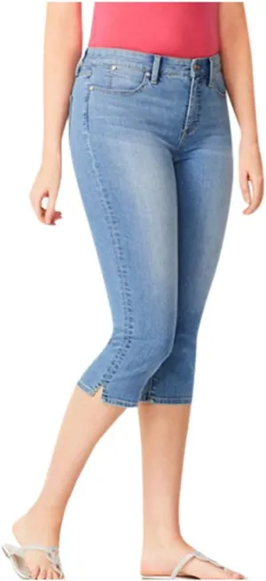 LCMTWX Capri Pants for Women Elastic Pants for Women Fashion Casual Fashion Shorts Trousers Solid Black Leggings with Capri