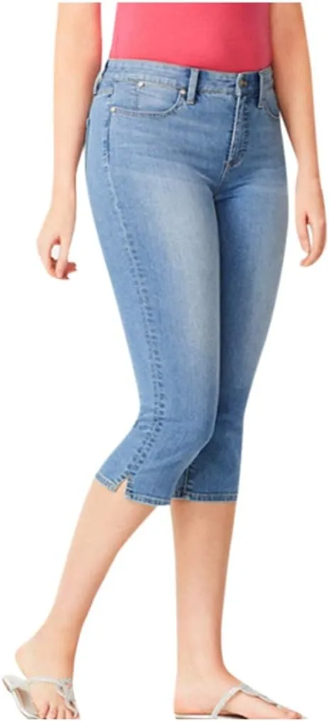 LCMTWX Capri Pants for Women Elastic Pants for Women Fashion Casual Fashion Shorts Trousers Solid Black Leggings with Capri