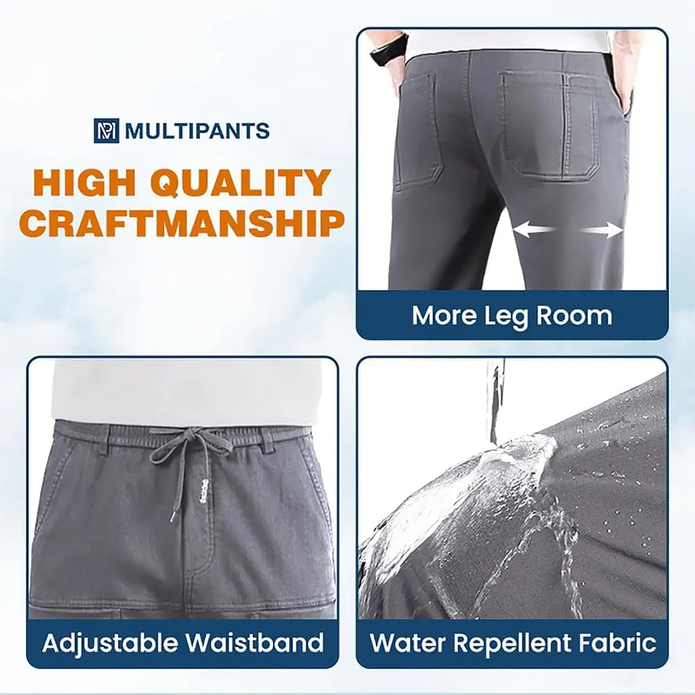 Mencomfy Cargo Pants, MultiPants-High Stretch Multi-Pocket Durable Cargo Pants, Acegents Silm Fit Stretch Pant for Men