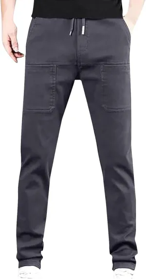 Mencomfy Cargo Pants, MultiPants-High Stretch Multi-Pocket Durable Cargo Pants, Acegents Silm Fit Stretch Pant for Men