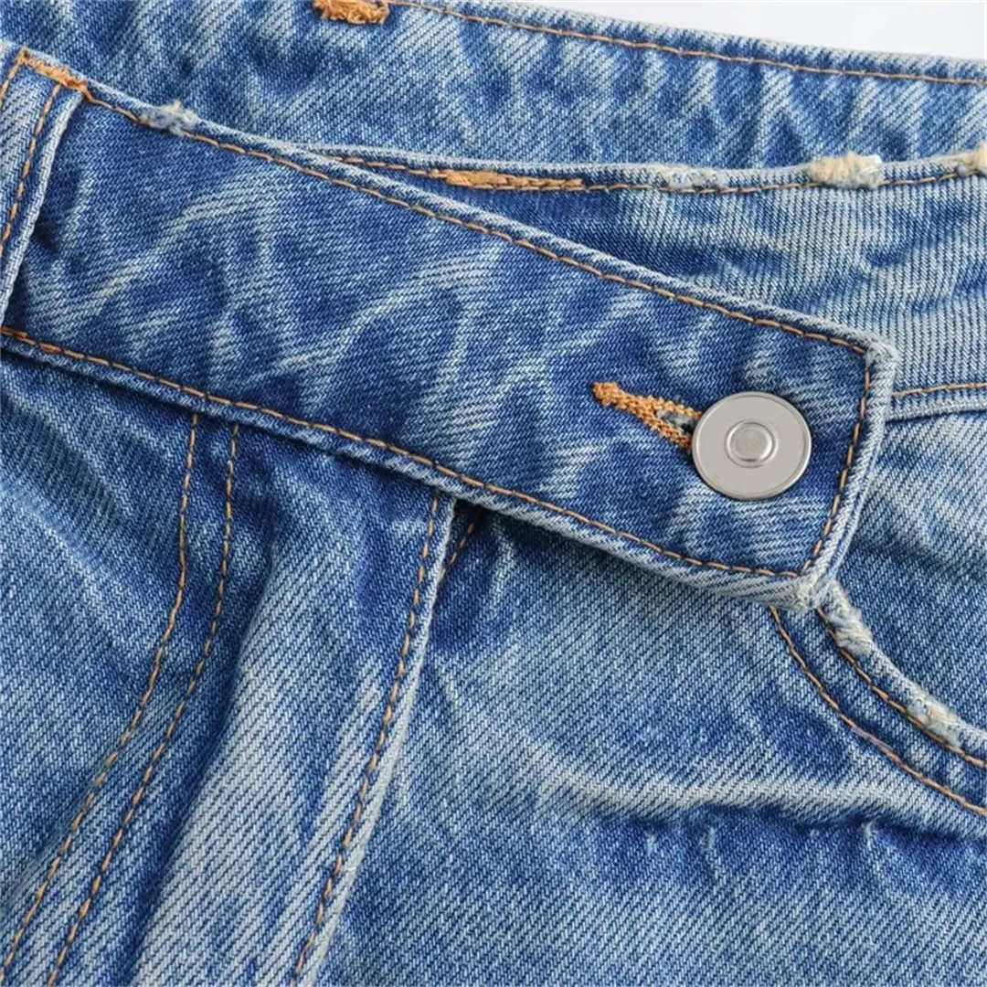 Women's Spring and Summer Mini Skirts Denim Skirts Casual High Street Ladies Skirt