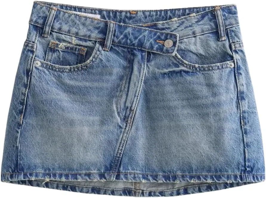 Women's Spring and Summer Mini Skirts Denim Skirts Casual High Street Ladies Skirt